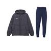 Versatile Hooded Drop Shoulder Long Sleeve Jogger Set Unisex Activewear 23600704-409+-23600801-013