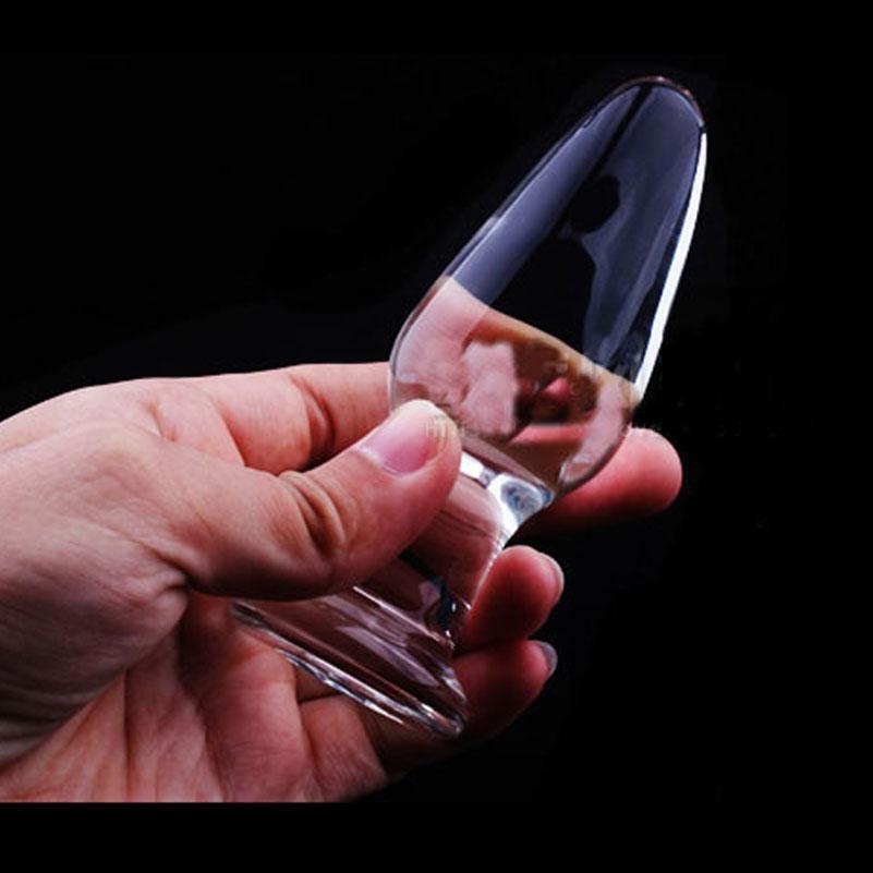 Crystal Glass Anal Plug Large Butt Plug, Bullet Dildo Sex Toys for Men & Women Adult Sex Products Couples Lover Games 4inches