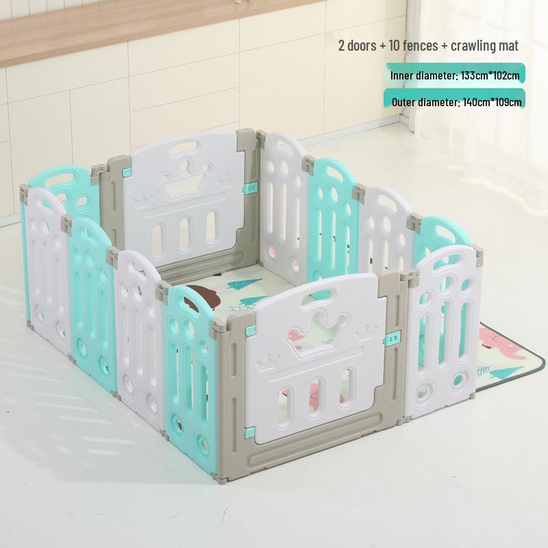 Kids' Indoor/Outdoor Safety Play Fence with Slide - Ideal for Crawling and Walking