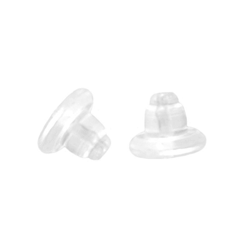 Transparent Silicone Bullet Stud Earrings and Earplug Stoppers - Handmade DIY Jewelry Accessories
