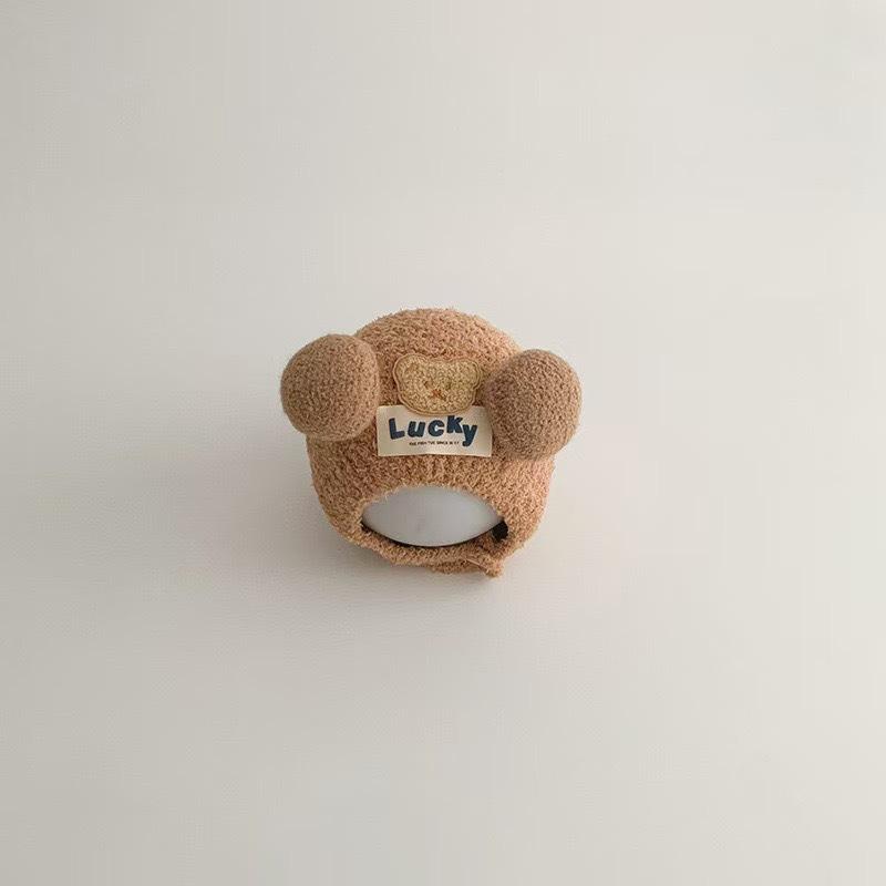 Yixin baby hat autumn and winter new cute bear baby windproof baby ear hat