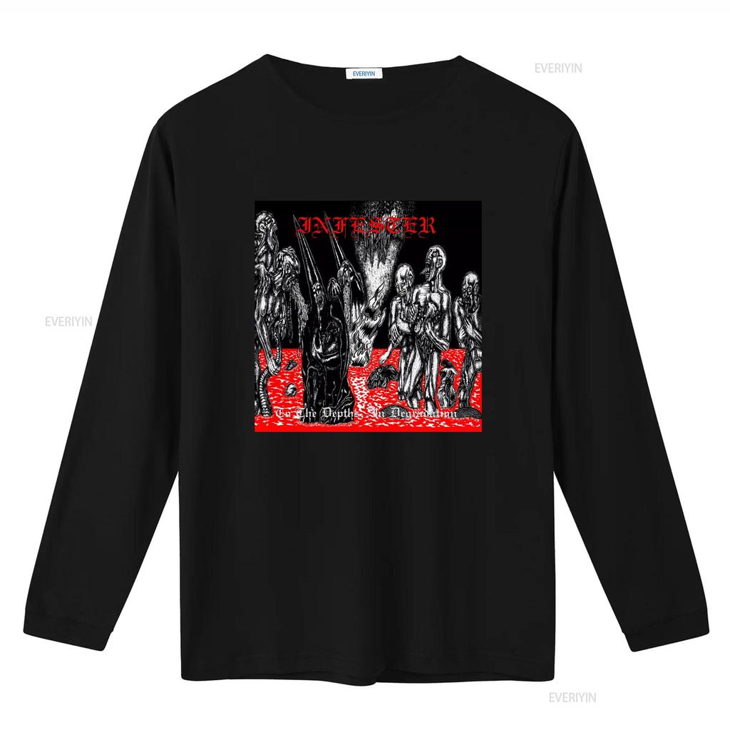 Infester T Shirt Death Metal Inspired Design with Depths Degradation Theme Perfect for Metalheads vintage Washed Comfortable