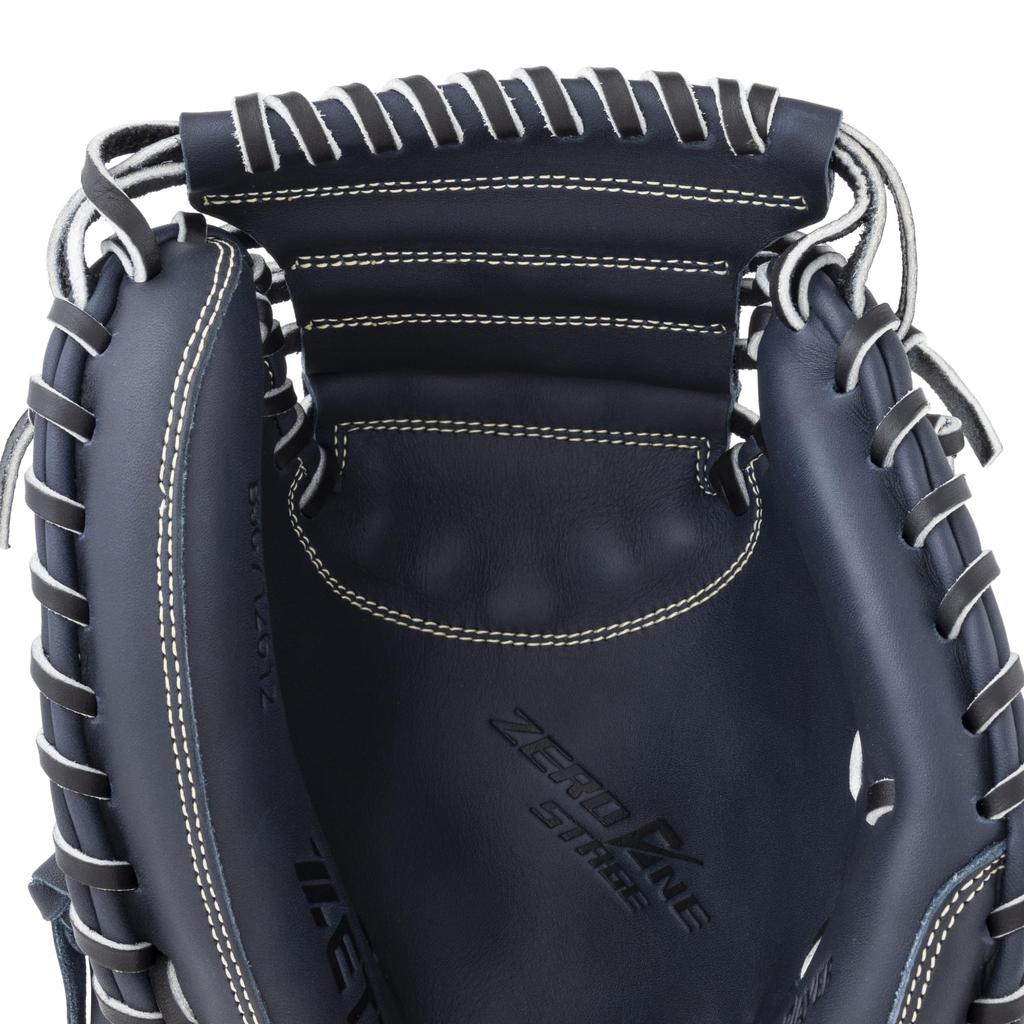 ZETT Youth Softball Zero One BJC712612 Catcher's Mitt, Stage, Right-Handed Throw, Navy,