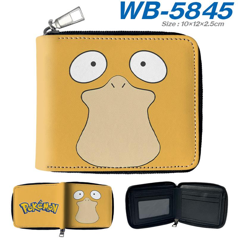 Pokemon Cartoon PU Short Zipper Coin Purse Portable Cute Pikachu Wallet Card Holder 1pcs