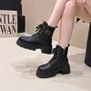 2026 New Ankle Boots Women Fashion Autumn Casual Female Chelsea Booties Punk Gothic Shoes Platform Short Leather Boots