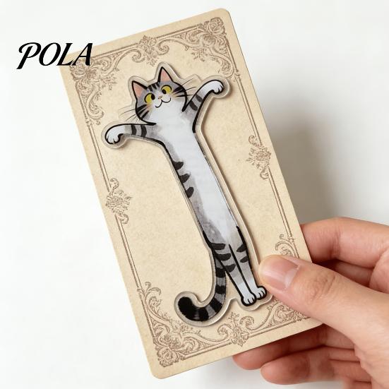 Office Reading Aid 5Pcs Acrylic Long Cat Bookmark, Book Mark for Women & Design Bookmark Men, Decorative Kitten Page Marker, Gifts Readers Lovers