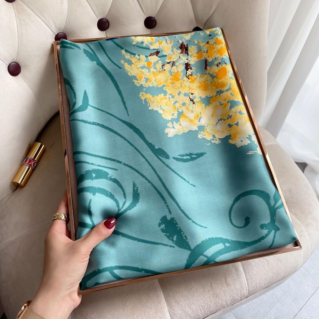 Hochwertige, luxuriöse Seidenschals, Stirnband, Schals, Halstuch für Damen, Ketten-Seidenschal, dekorativer Schal für Damen