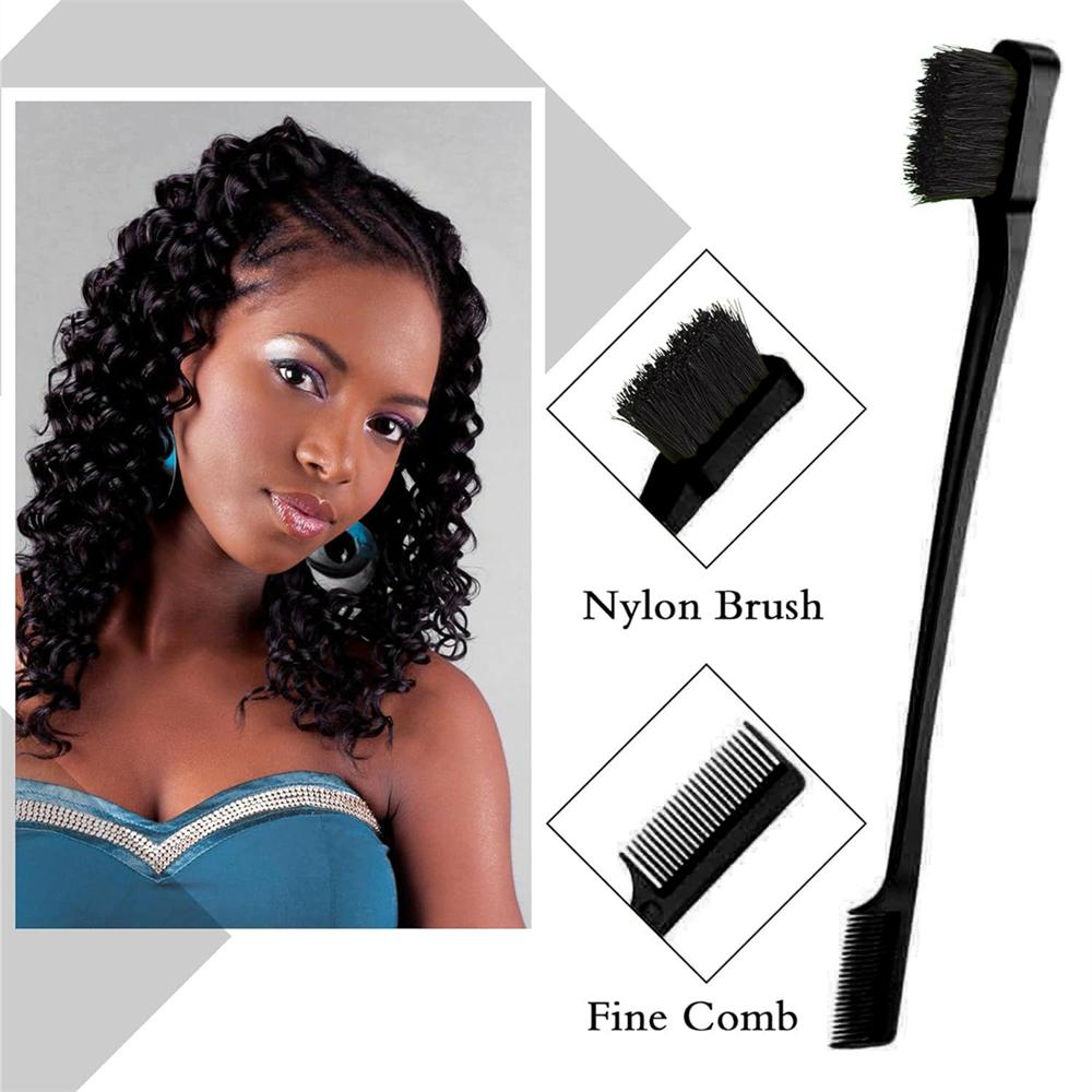 3Pcs/1set Hair Styling Comb Set Teasing Hair Brush Rat Tail Comb Edge Brush For Edge Back Brushing Combing Slicking Hair