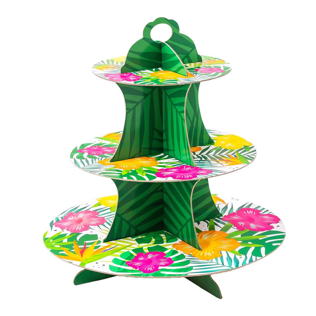 Themed Three-Layer Paper Cake Stand Birthday Cake Dessert Ornament Party Decoration