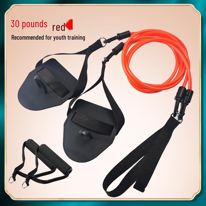 Freestyle Land Swimming Trainer: Resistance Bands with Arm Strength Ropes & Hand Paddles