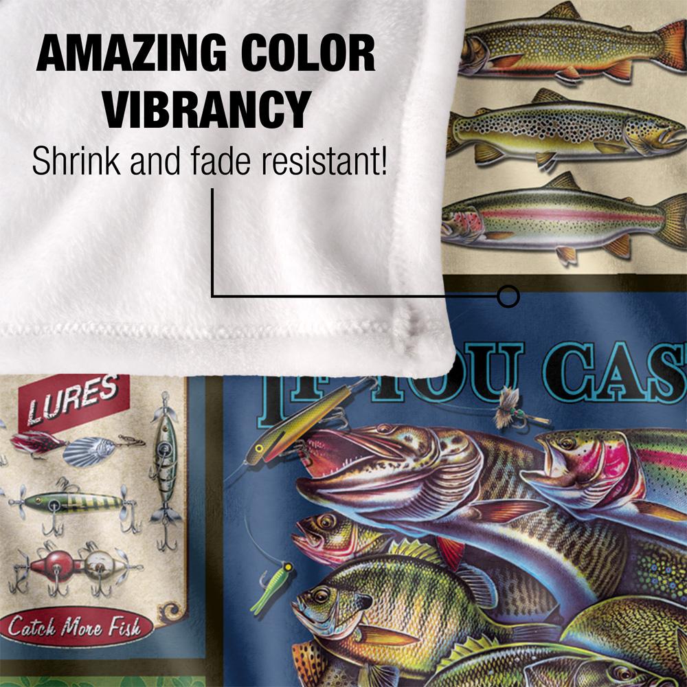 JQ Licensing Silky Fishing Supersoft Blanket