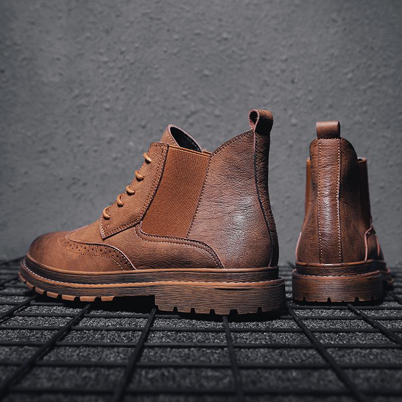 ❤ botas de cuero altas para hombre/botas de moda seguras, resistentes,  durables – MarketModa