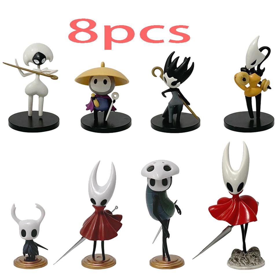 6-8pcs/set Hollow Knight Toys Anime Game Figure The Knight Action Figure Hornet/Quirrel Figurine Collectible Model Doll