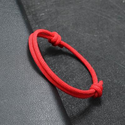 Nowa ręcznie robiona regulowana bransoletka na sznurku Unisex 4mm cienki sznurek Bransoletka na związek Bransoletka dla pary Szczęśliwy sznurek Brazalete Pulseira