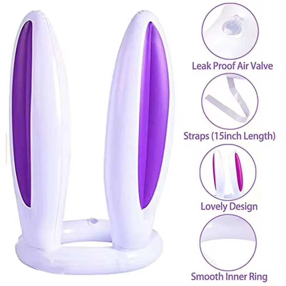 Bunny Ears Inflatable Ring Toss Party Games Kids Holiday Birthday Activity Social Indoor Outdoor Parent-child Interaction Toys