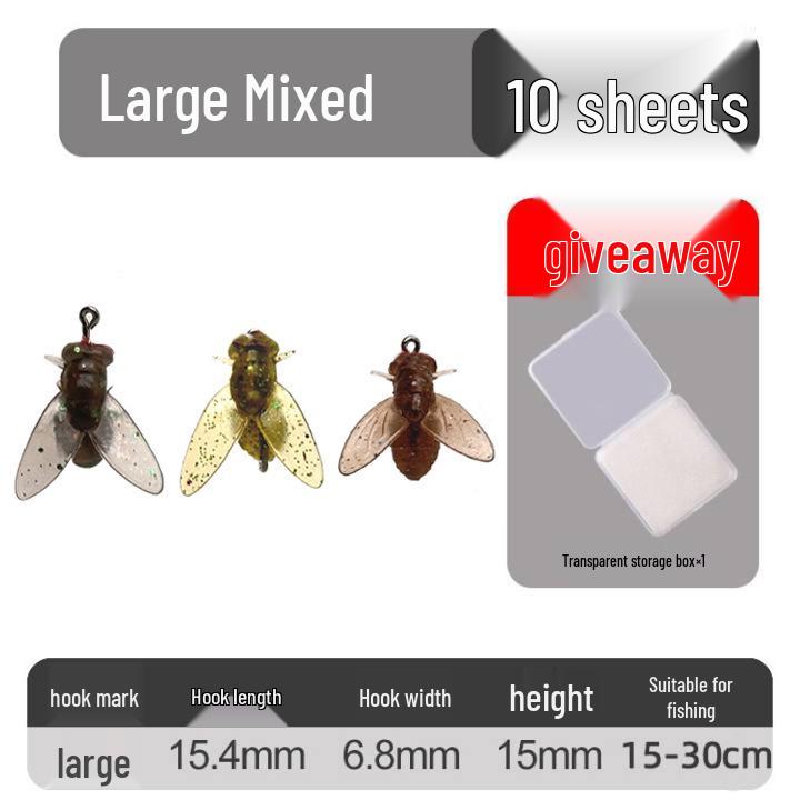 Bionischer Weichfliegenfischhaken: Künstlicher Insektenköder für Bachfischen, Weißfische und Döbel.