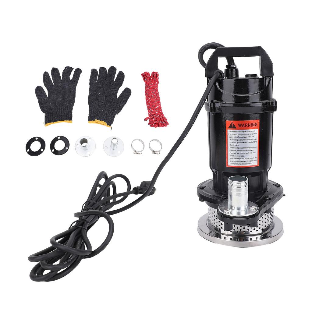 1 2HP Submersible Sump Pump 6000GPH High Efficiency High Lift Submersible Clean Water Pump for Home Farm Factory US Plug