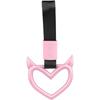 2Pieces Devil Heart Handle Ring, Rear Bumper Warning Grab Handle Ring for Cars,Cute Heart-Shaped Warning Loops