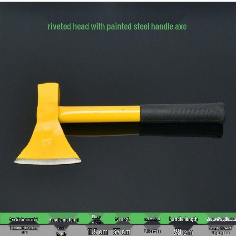Carbon Steel Camping Axe: Versatile Tool for Gardening, Survival, Firefighting, and Wood Chopping