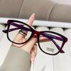 2024 Retro Cat-Eye Blue Light Blocking Glasses: Trendy European & American Color-Block Frames