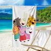 1pc Pink Pig (8) Beach Towel, Beach and Seaside Swimming Pool Equipment, Fashion Pattern, Rectangular, Travel Essentials