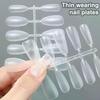 100Pcs Nails Tips Extension Clear Soft Gel Tips Clear Soft Gel False Nail Design Full Cover Press On Nail Fake Manicure Tools