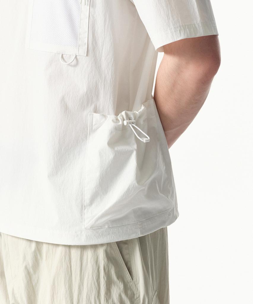 MUSINSA STANDARD [City Leisure] Utility Mesh Pocket Woven T-Shirt [White]