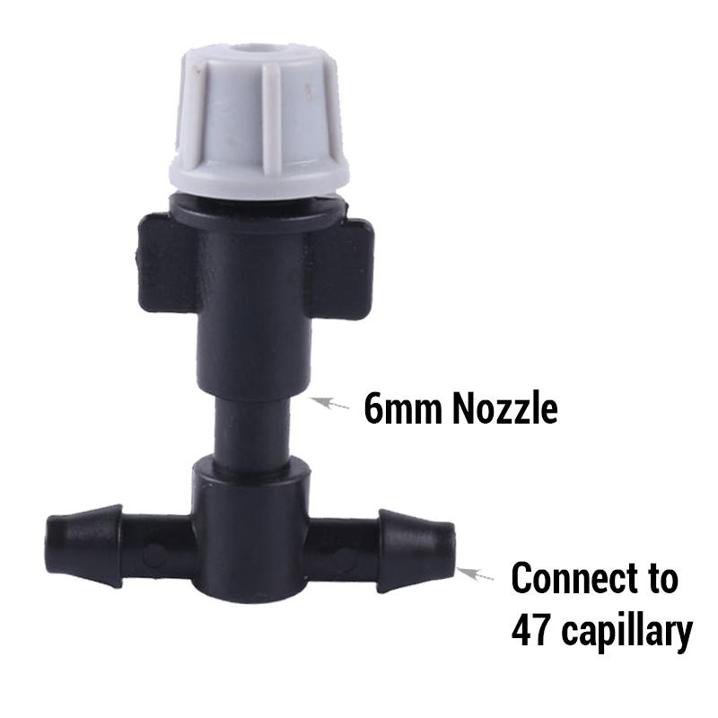 10-500pcs Atomization Nozzle Water Control Sprayer Micro Irrigation Plant Self Garden Mist Sprinkler With Tee For Greenhouse