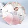 Ballerina With Swans And Flowers 8-Frame for Travel, camping, Casual Lightweight Portable Umbrella, Essential for every family Holidays Birthday Gift