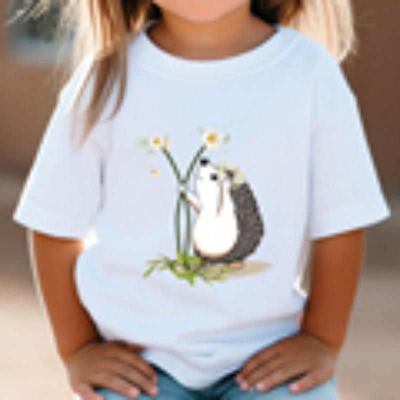 Copii băieți fete haine tricou mânecă scurtă drăguț câine imprimare copii vară haine casual în aer liber fete haine O-neck zilnic topuri