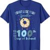 100Th Day Of School Funny Donut Saying Boys Royal Blue T Shirt