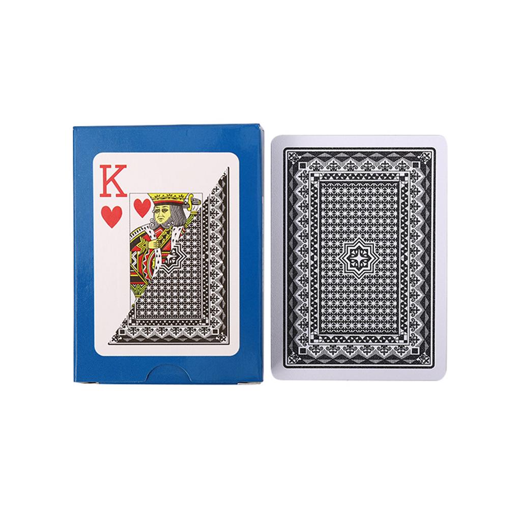55Pcs New Deck Of Cards Pvc Scrub Waterproof Playing Cards, Big Character Plastic Texas Hold'Em Poker Set In Case Table Game