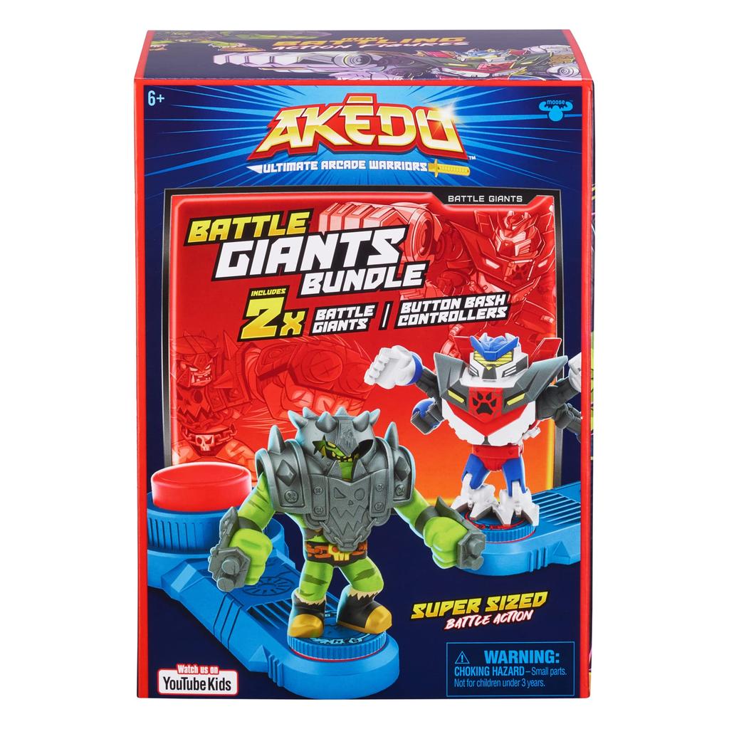 Akedo Ultimate Arcade Warriors Battle Giants Mini Battle Action Figure Ready to Fight Split Strike Atlon v Tonk
