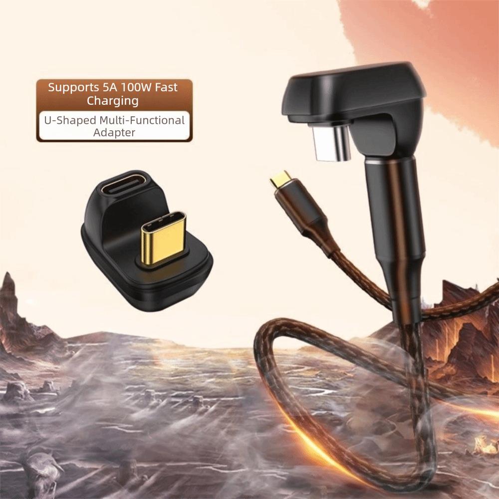 Male to Female USB C Adapter 180 Degree Angle USB C Converter Steam Deck Accessories