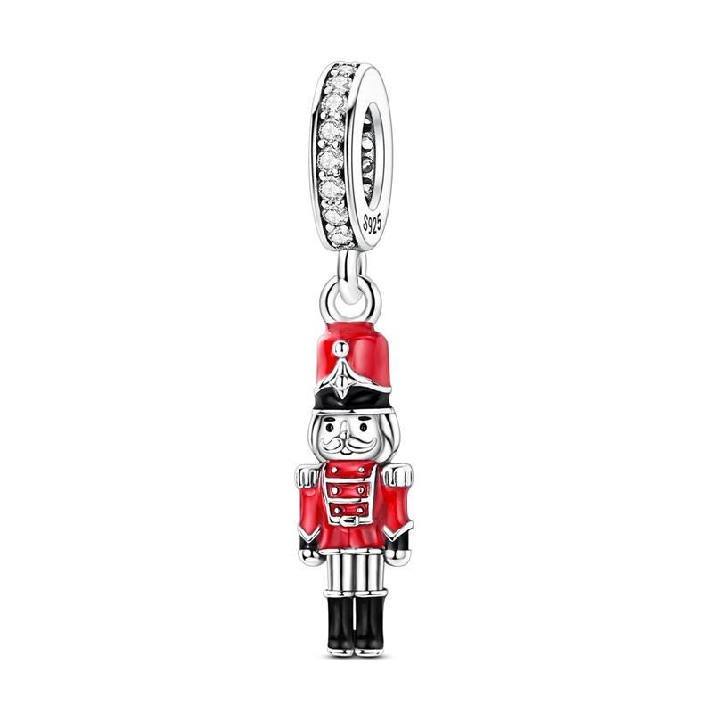 

New Charms 925 Silver Royal British Soldier Pendant Dangle Fit Bracelet DIY Women Jewelry Making