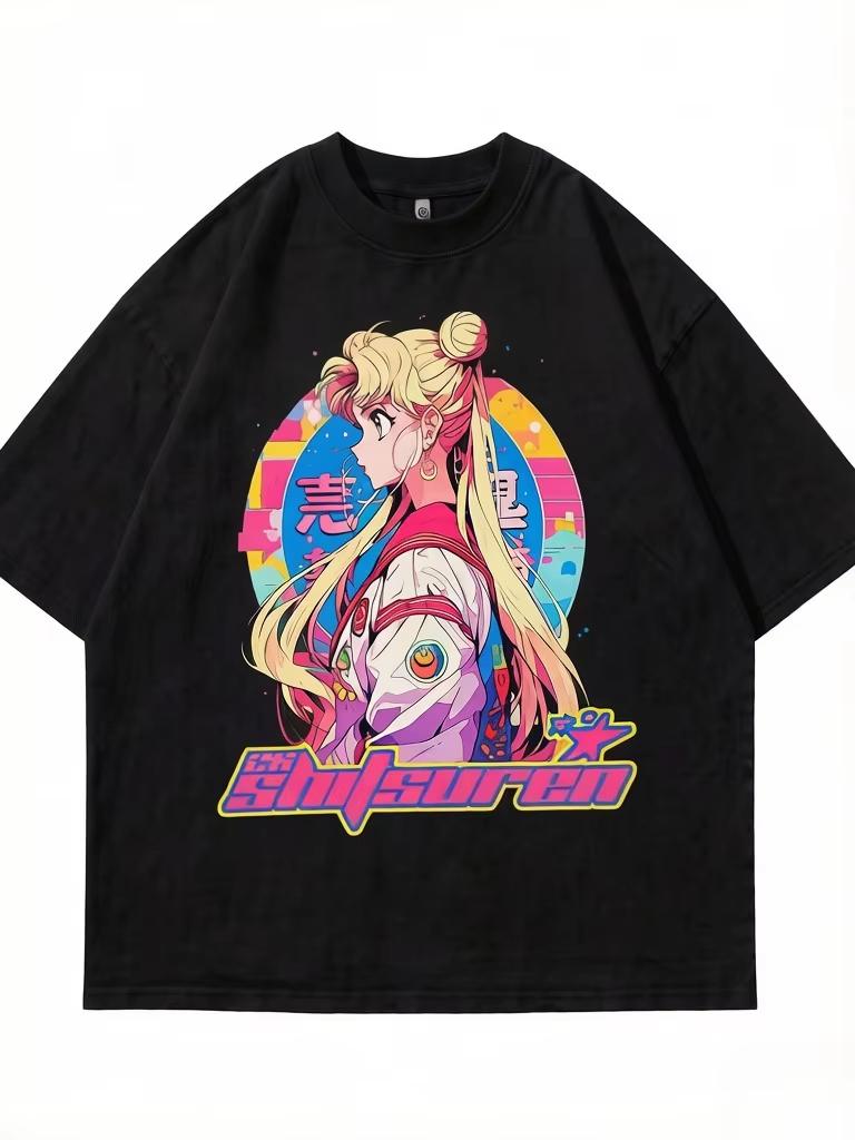 

Japanese Anime Sailor Moon Printed Tshirt Unisexs and Womens Tshirt Unisexs Top Sports Tshirt Unisexs Tshirt 2026 New Summer Tee S
