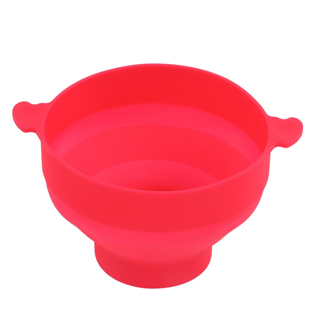 Mikrovlnná miska na popcorn s průhledným víkem a rukojetí, skládací silikonový výrobník popcornu pro