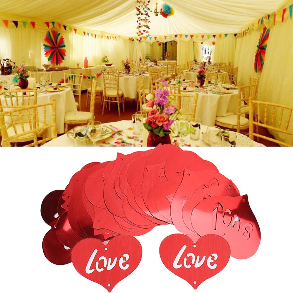 100pcs  Shape Confetti Plastic Paper Scrap Birthday Wedding Party Valentine\'s Day Decoratio