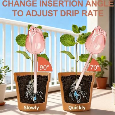 Self Watering Bulbs Tulip-Shaped Plant Watering Globes Automatic Plant Watering Devices for Indoor Outdoor Plants Home Gardening