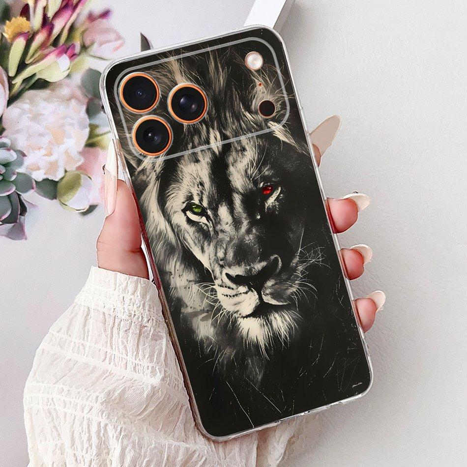 For iPhone 17 Pro Max iPhone17 Air Cool Dragon Tiger Painted Phone Case For iPhone 17Pro 17Air 17ProMax Soft Silicone TPU Cases