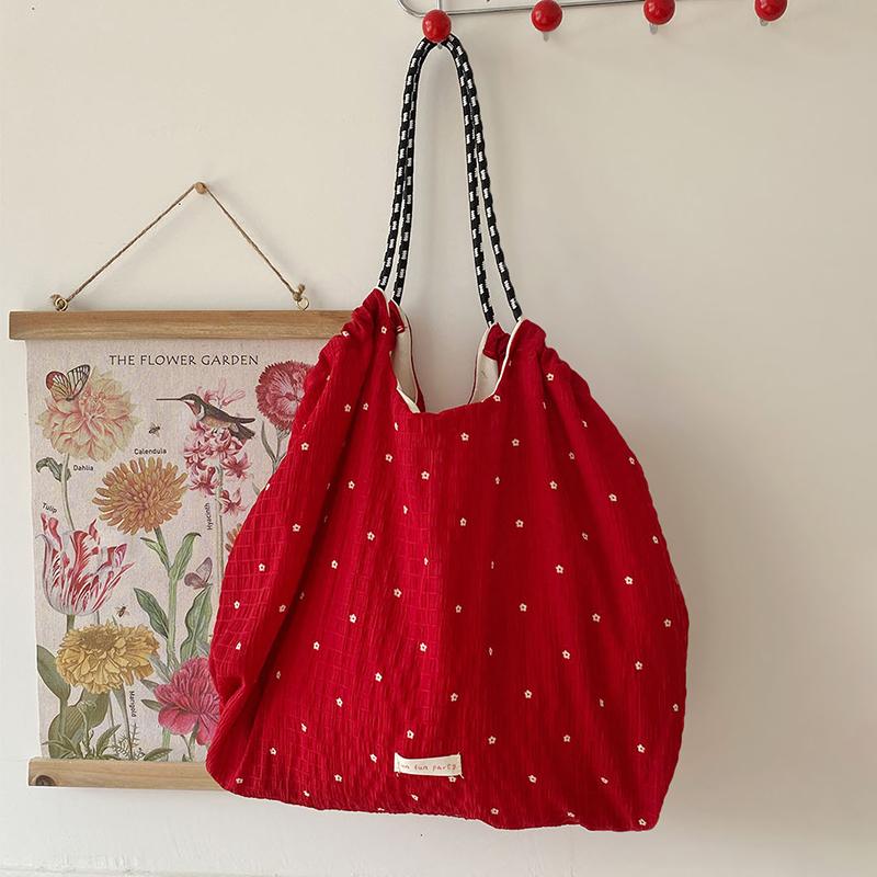 Point Chiffon Shoulder Bag Large Capacity Fairy Mesh Handbag Commuting Bag Korean Style Tote Bag Women