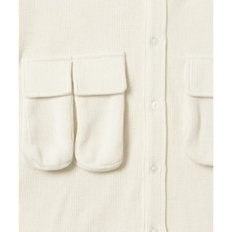 Palace Waffelshirt Offwhite Unisex Oberteile Creme P26SHT030