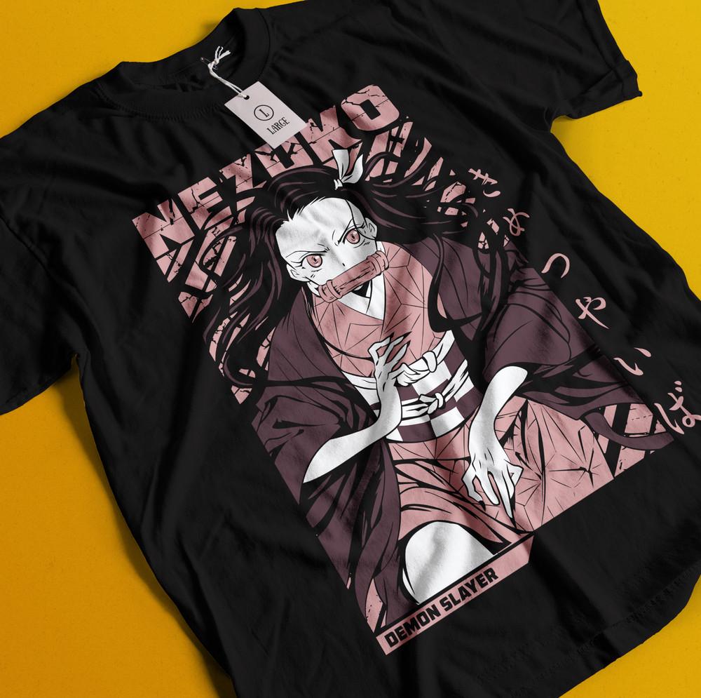 

Demon Slayer Shirt Nezuko Tshirt Tanjiro T-Shirt Muzan Doma Tee Inosuke Zenitsu 3XL