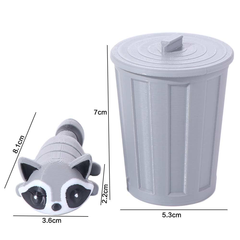 3D Printed Raccoon Figure Toy Models Cute Articulated Raccoon Toy Stress Relief Toy  Room Decor