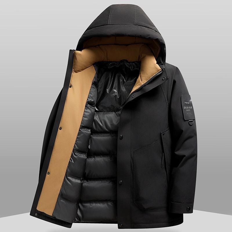 Men's Winter Waterproof Down Jacket: Fashionable, Lightweight, Luxury Outdoor Workwear for Mountaineering & Casual Wear