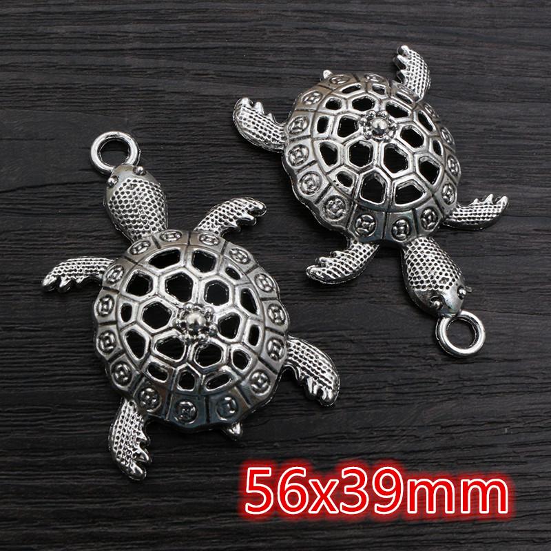 5pcs Turtle Charms Pendant Antiue Silver Plated Metal Charms DIY Necklace Bracelet Jewelry Making Accessories Findings