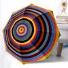 1pc Color Wheel Automatic Folding Umbrella - Design, Durable Iron Frame for Travel, Outdoor, Beach Fashion Accessory A0920025