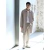 Men's Khaki Mid-Length Cityboy Trench Coat for Larger Sizes