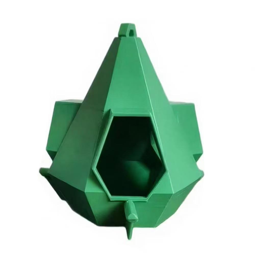 

Semi Enclosed Hummingbird Feeder Cyberpunk Style Bird Feeder House Bird Feeding Station Backyard Green Style A