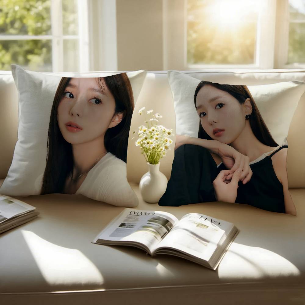 Chae S-Soo-bin Pillow Case Sofa and Living Room Decorative Cushion Covers Dust-proof and Mite-proof Invisible Zipper